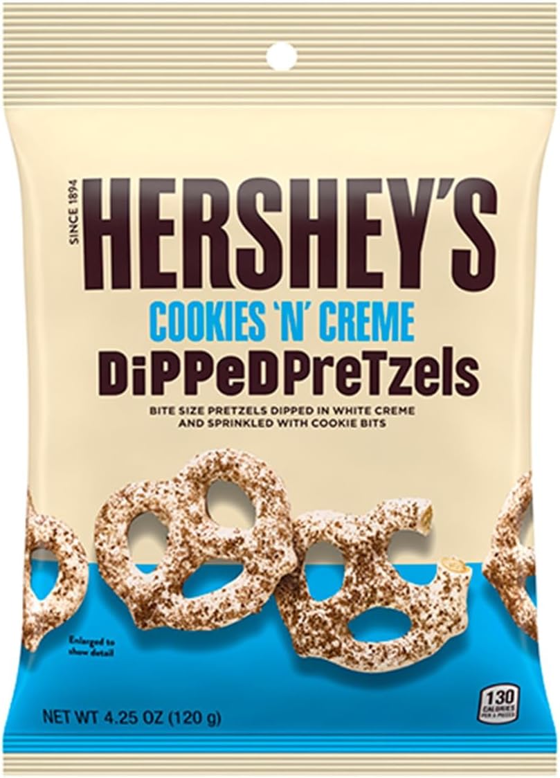 ハーシー ディップドプレッツェル クッキー＆クリーム 【 選べる 数量 】 HERSHEYS プレッツェル 焼き菓子 おやつ 可愛い形 DiPPeD Pre..