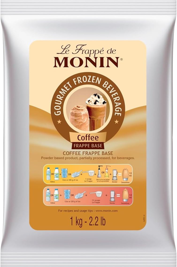 乐天商城 - 【 フラッペベース 1KG コーヒー 】MONIN モナン ◆選べる種類◆ 舌触り 滑らか 仕上げ スムージー ヨーグルト チョコレート バニラ コーヒー プレーン yogurt chocolate vinilla coffee non dairy gourmet frozen beverage Frappe Base Powder 【商標登録番号 第6667215】