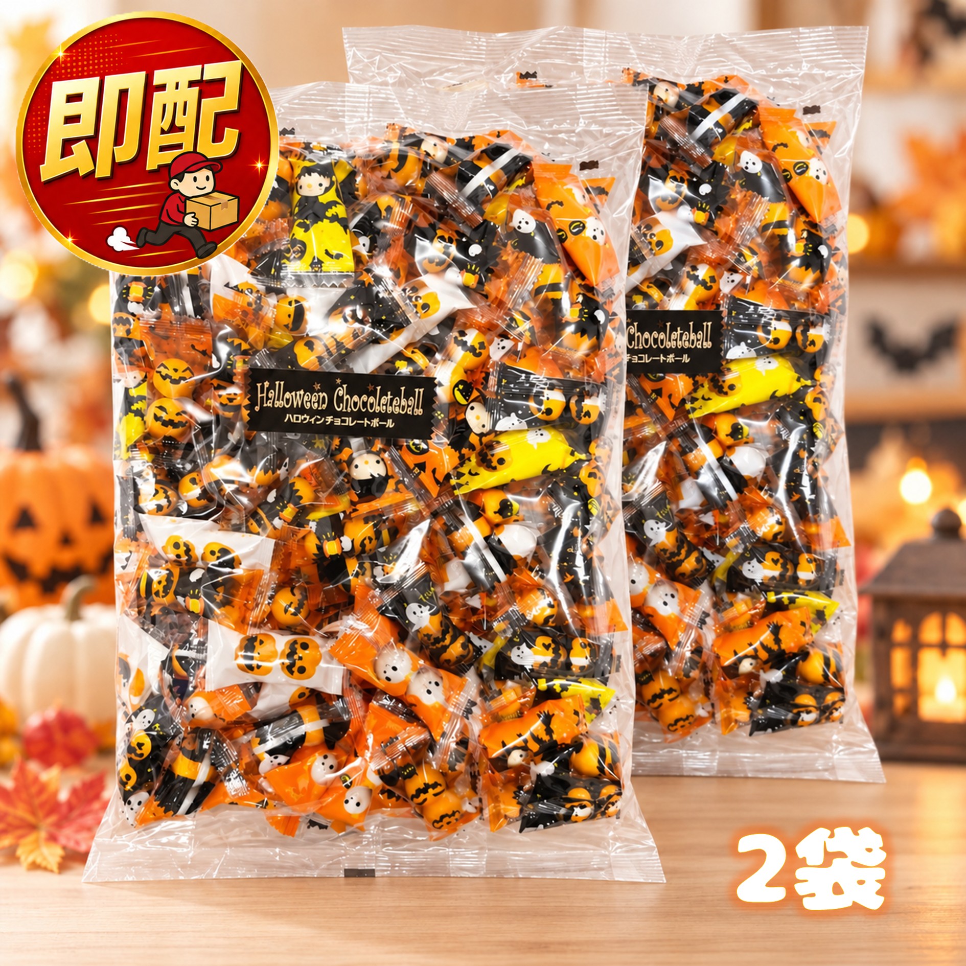 ハロウィン チョコレートボール 【500g× 2袋 】 ハロウィン チョコレート お特用 ハロウィン カボチャ 業務用 大容量 小袋 詰め合わせ パーティー イベント お配り ばらまき プチギフト ハロウィンパッケージ Halloween 大量 まとめ買い 販促品