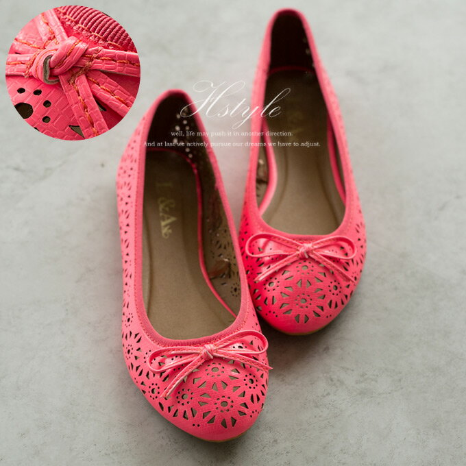 パンプス ペタンコ 柄模様 ローヒール リボン 麻素材 光沢感ある素材 シューズ 靴 レディース 3タイプ