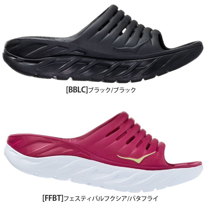 【正規取扱店】ホカオネオネ HOKA ONE ONE サンダル レディース オラリカバリースライド ブラック フェステバルフクシア 23-25cm W ORA RECOVERY SLIDE 1099674 2022SS sdl【靴】2202ripe