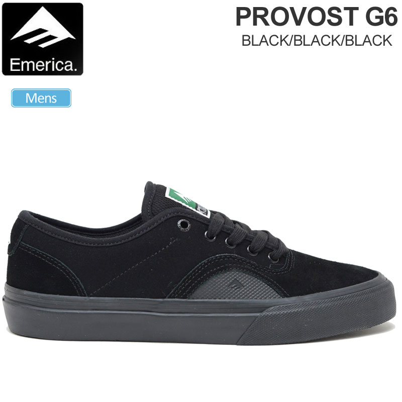 エメリカ EMERICA スニーカー スケートシューズ メンズ プロヴォスト プロボスト PROVOST G6 BLACK ブラック 2023SS 23SPRING snk2302ripe