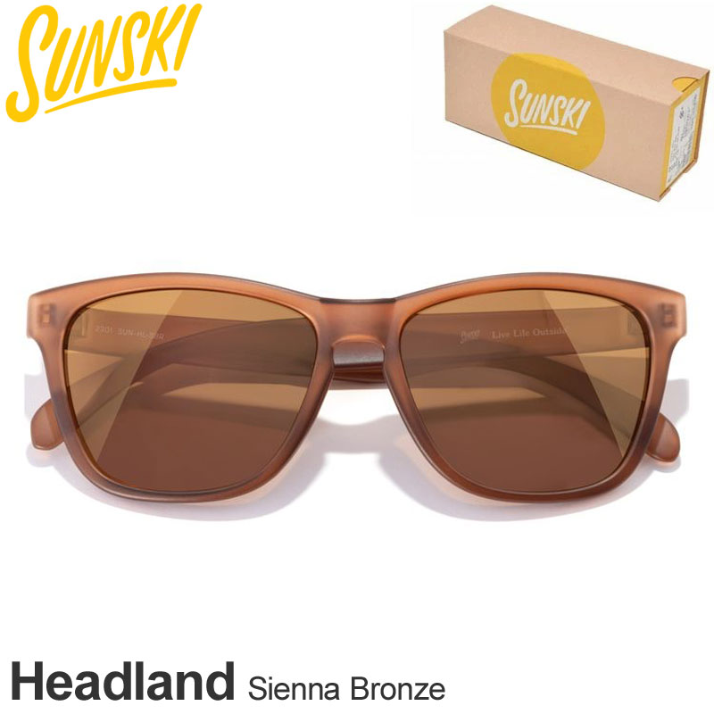 サンスキー SUNSKI サングラス 偏光 UVカット ウェリントン型 メンズ レディース ユニセックス ヘッドランド シエナブロンズ Headland Sienna Bronze SUNHLSBR 2024SS 2405ripe