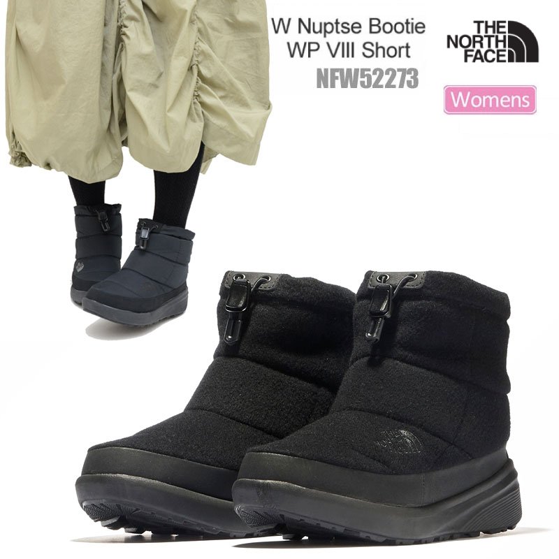 ノースフェイス THE NORTH FACE スノーブーツ 防水 レディース ヌプシブーティーウォータープルーフ8ショート W Nuptse Bootie WP VIII Short NFW52273 2023AW wbt2309ripe