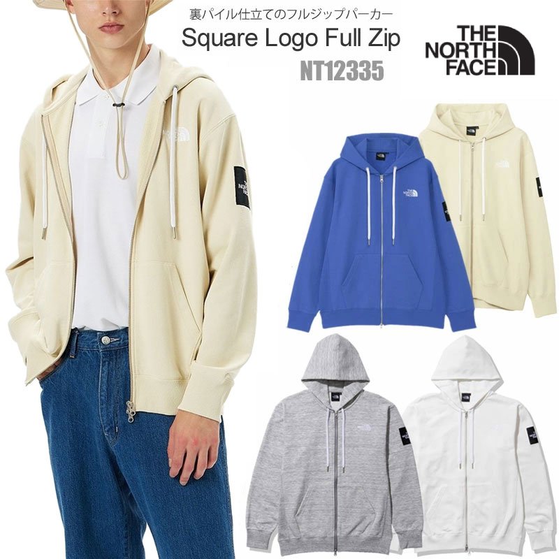 ノースフェイス THE NORTH FACE パーカー スウェット メンズ スクエアロゴフルジップ Square Logo Full Zip NT12335 2024SS tnfswt【服】2402ripe【返品交換・ラッピング不可】 1