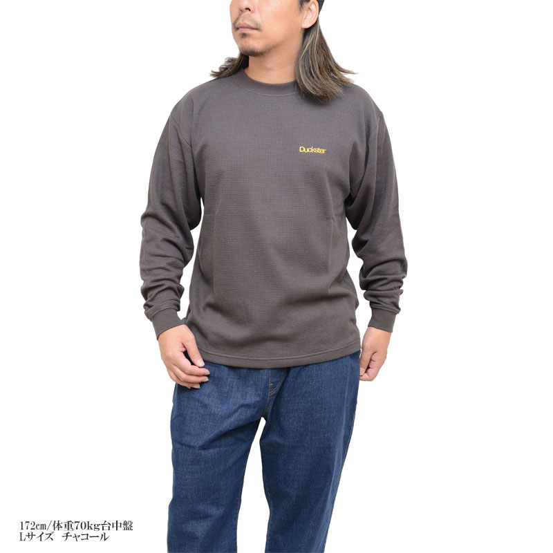 【サマーセール】ダックスター Duckster Tシャツ 長袖 ロンT メンズ サーマル L/S TEE Dロゴ 920202 2024AW【服】2409ripe【返品交換・ラッピング不可】 ripe-10024690 ripe サンプル画像3