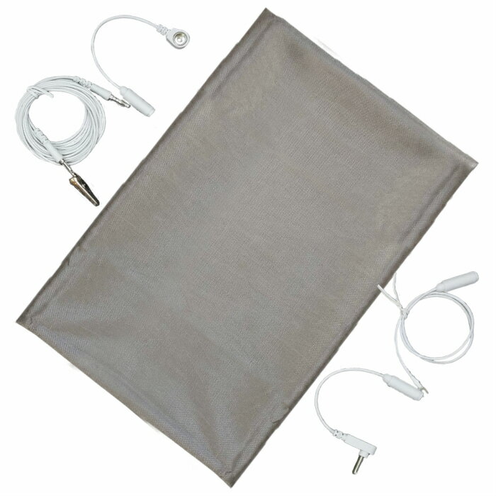 ピュアシルバー100％シーツ【140×98cm】（コード付き）［純銀 EMFシート・電磁波・高周波・低周波電場カット アーシング シーツ 電磁波防止グッズ 健康グッズ 敷き布団 ］のサムネイル