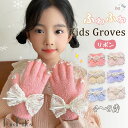 手袋 キッズ 女の子 お姫様 ふわふわ パーティー 手袋 リボン 冬 防寒 子供 もこもこ 可愛い 暖かい 防寒対策 4歳 6歳 7歳 8歳 グローブ 手ぶくろ...