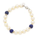 ラピスラズリーステーションローズクリームブレスレット Majorica Pearl パーティー フォーマル 結婚式 冠婚葬祭 大粒