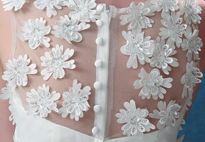 ウェディングドレスドレス結婚式披露宴二次会/パーティードレス/ビスチェウエディングドレス/マタニティウエディングドレス♪DORES-009