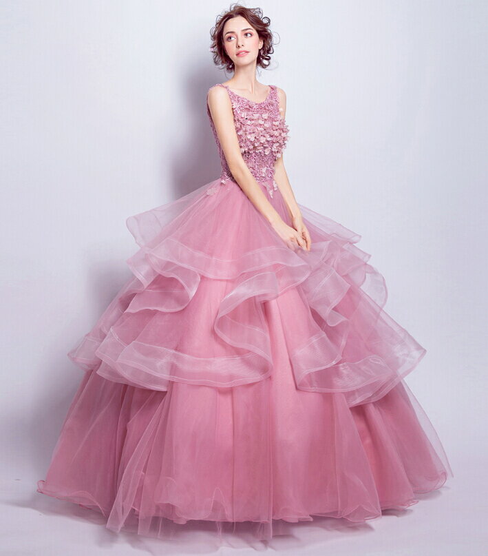カラードレス 上品 高級感 ピンク 結婚式 披...の紹介画像2