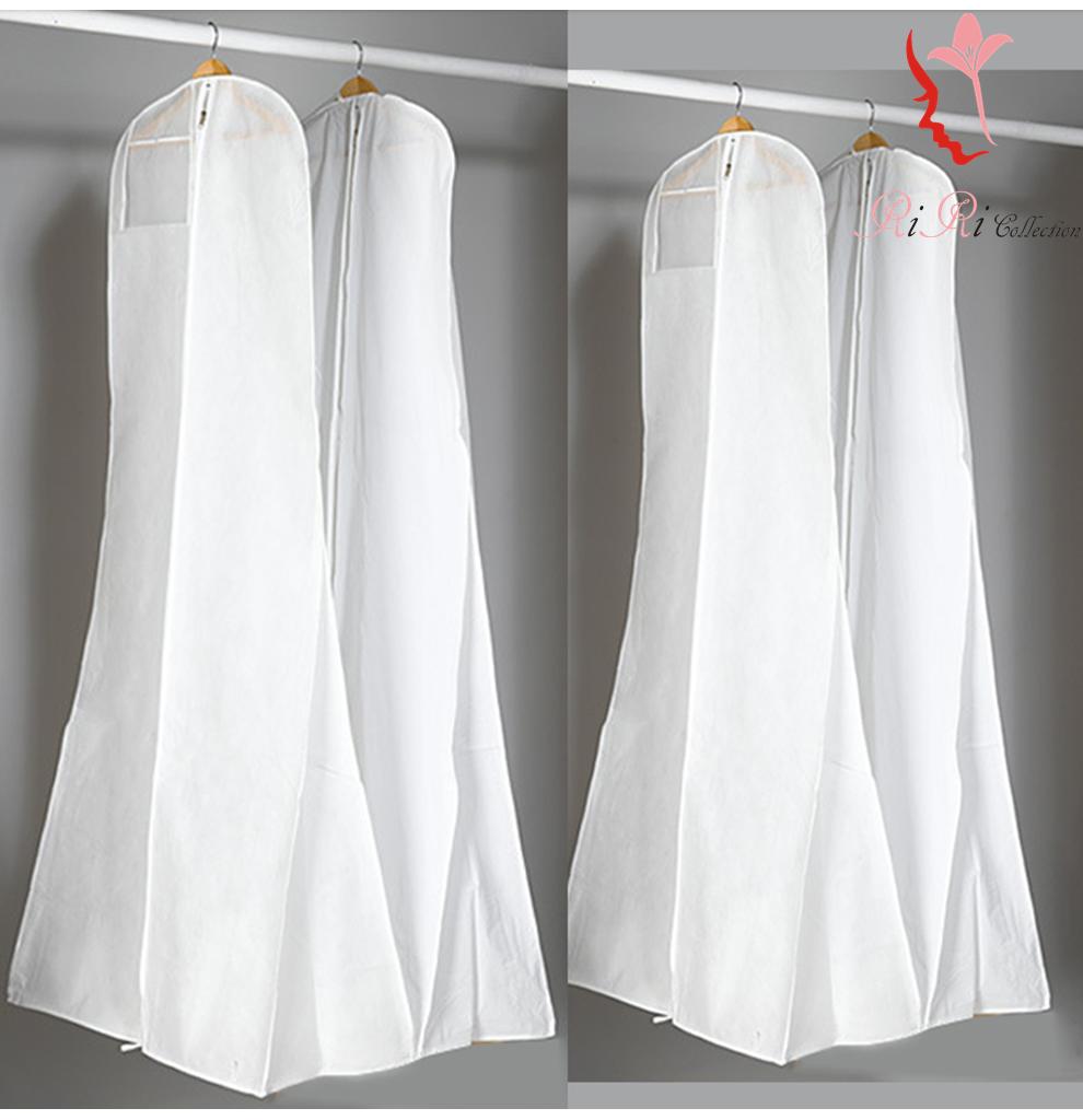 ドレスカバー ホワイト ドレスの収納や移動に便利♪ 収納袋 袋 ロングトレーン対応 保管用 色移り防止 ドレスバッグ …