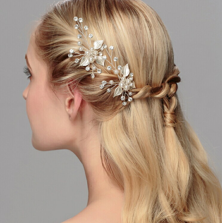 ヘッドアクセサリー ヘッドドレス かんざし ブライダル プライズメイドウエディング 上品 アクセサリー ピアス ストーン キラキラ ガラス クリスタル カラードレス 結婚式 二次会 パーティードレス 演奏会 お嫁さん 発表会 花嫁acs-wd005