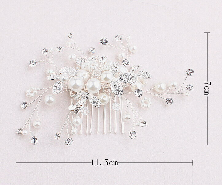ヘッドアクセサリー ヘアアクセサリー ハンドメイドヘッドドレス かんざし パールブライダル 上品 アクセサリー ピアス ストーン キラキラ ガラス クリスタル カラードレス 結婚式 二次会 パーティードレス 演奏会 発表会 花嫁acs-wd006