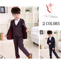 男の子 キッズ チェック柄 フォーマルスーツ スーツ 100〜150CM 2カラー ワインレッド ブルー 入学式スーツ 卒業式 結婚式 七五三 舞台 学園祭 祭...