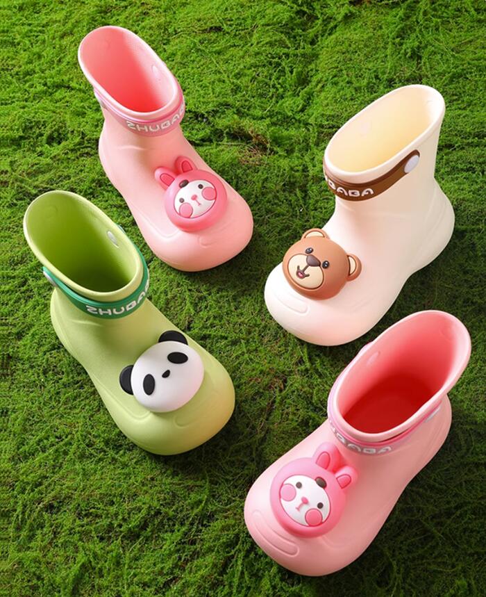 キッズ長靴可愛いアニマルブーツ雨の...