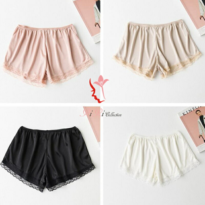 新作 ショートパンツ ベンチコート シルクタッチ 花柄レース 通気性抜群 肌フィット 4色コーディ 美脚効果抜群 総レースインナーショートパンツ ウエストゴム ...