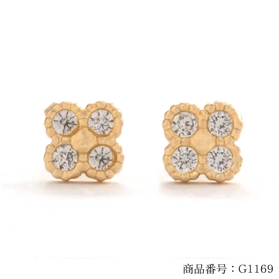 樂天商城 - ピアス ゴールド pierce K10ゴールド アレルギー対応 四つ葉 クローバー フラワー レディス 女性用 10金 10K イエローゴールド
