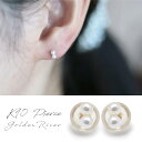 ダブルパール パール ピアス ゴールド pierce K10ゴールド レディス 女性用 10金 10K イエローゴールド アレルギー対応