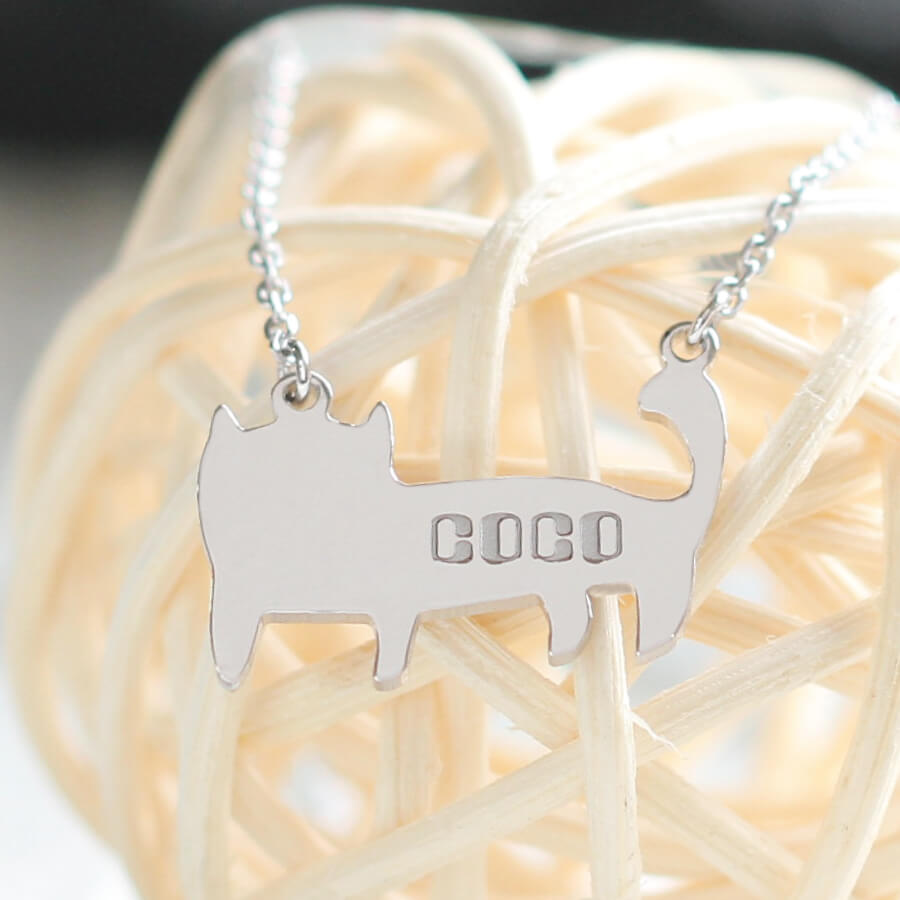 ネッコレス 猫 ネックレス 刻印無料 cat キャット レディース 女性