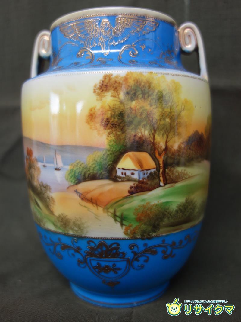 【中古】M▽ノリタケ NORITAKE 花器 フラワーベース 花びん 花瓶 ■送料無料対象外・送料別途必要■ (37298)