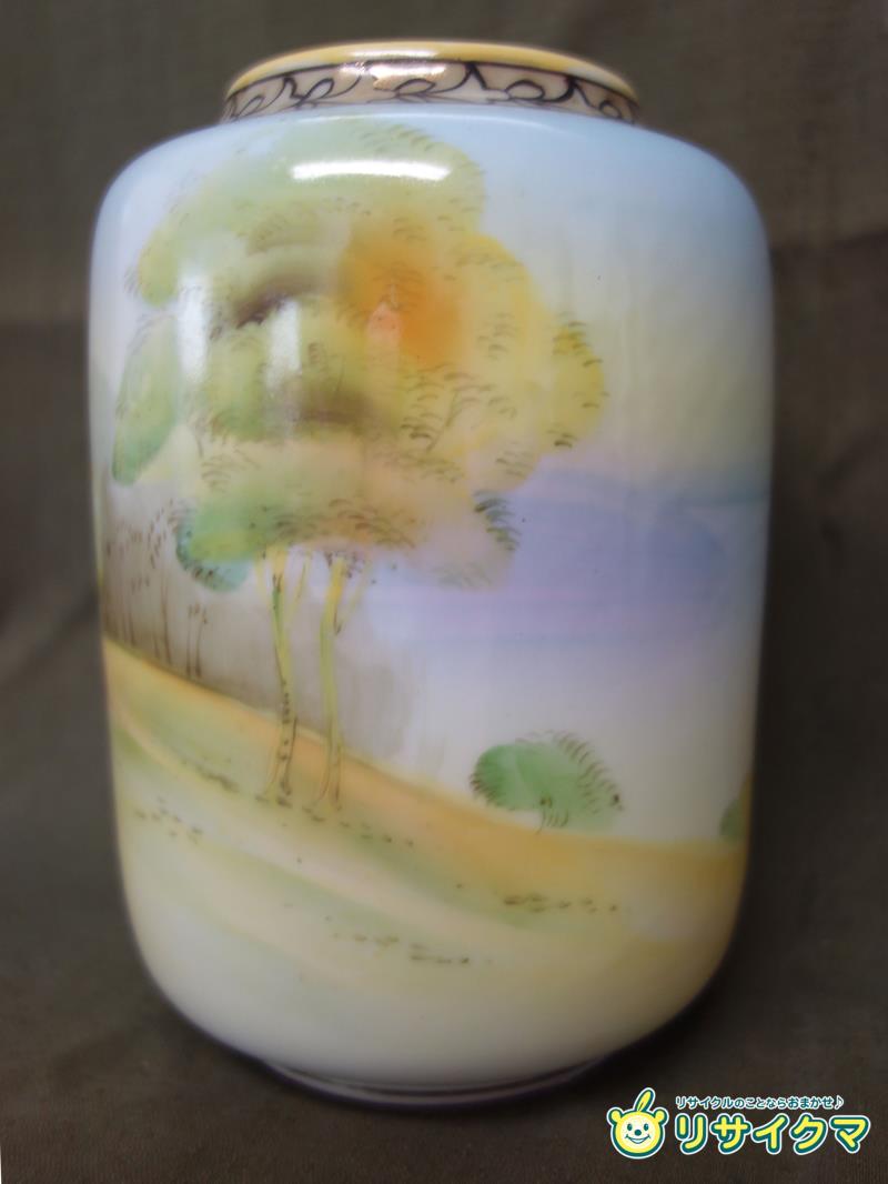 【中古】M▽ノリタケ NORITAKE 花器 フラワーベース 花びん 花瓶 ■送料無料対象外・送料別途必要■ (37299)