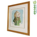 【中古】M▽田村孝之介 版画 リトグラフ 額縁 エディションナンバー 少女像 人形 ■送料無料対象外・送料別途必要■ (38153)