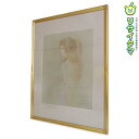 【中古】M▽進徹 パステル画 裸婦 女性 絵画 額縁 ■送料無料対象外・送料別途必要■ (38154)
