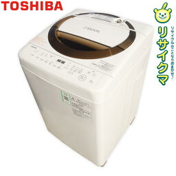 【中古】K▼東芝 洗濯機 2018年 6.0kg 風乾燥 ステンレス槽 浸透ザブーン洗浄 自動お洗浄モード搭載 ZABOON AW-6D6 ■大型商品・送料別途必要■ (27317)