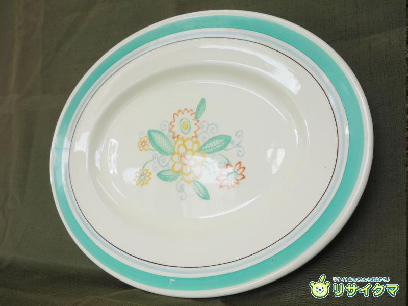 Other Dishes - 【中古】M▽ウッズアイボリーウェア WOOD'S IVORY WARE オーバル プレート ■送料無料対象外・送料別途必要■ (37323)