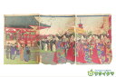 【中古】M▽三代目 歌川広重 三代広重 東京名所之内浅草金龍山ノ図 1879年 木版画 美人画 浮世絵 錦絵 大判 3枚揃 ■送料無料対象外・送料別途必要■ (222)