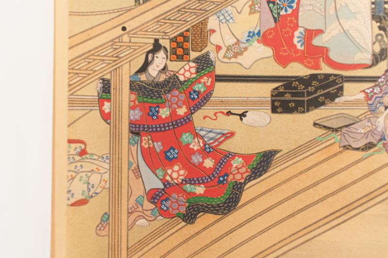 リサイクマのリサイクルショップの【中古】M▽竹下金鳥 年中行事遊楽絵 1932年 木版画 浮世絵 錦絵 不揃い ■送料無料対象外・送料別途必要■ (364)｜アングル3
