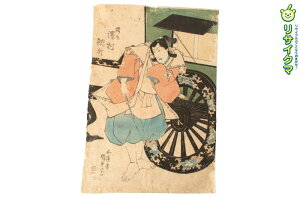 【中古】M▽五渡亭国貞 三代目 歌川豊国 歌川国貞 澤村訥升 木版画 役者画 歌舞伎絵 浮世絵 錦絵 大判 ■送料無料対象外・送料別途必要■ (K00343)