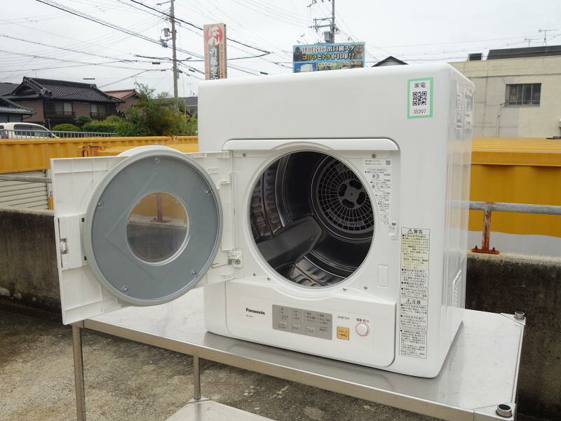 リサイクマのリサイクルショップの【中古】M▽パナソニック 衣類乾燥機 2020年 5.0kg ステンレスドラム ツイン2温風 除菌コース搭載 ホワイト NH-D503 ■大型商品・送料別途必要■ (35207)｜アングル3