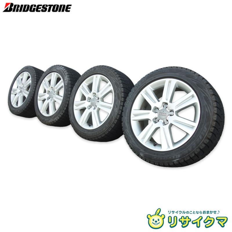 【中古】M▽アウディ ホイール ブリジストン タイヤ 7.5JX17H2ET45 8K0 601 025 B A4 B8世代 BLIZZAK REVO GZ 225/50R17 94Q ■大型商品・送料別途必要■ (38830)
