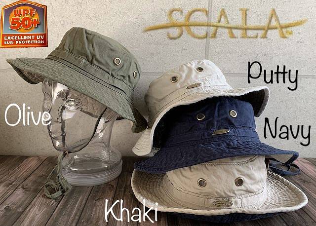 ◆SALE 特価 帽子 SCALA BH56 スカラ ハット アンカー バケット UV対策 アウトドア キャンプ 登山 フェス 男女兼用 日よけ