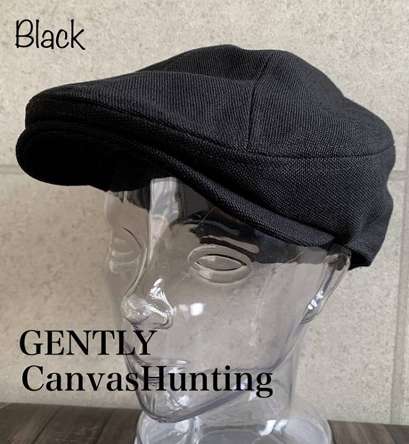 ◇帽子　3色展開 GENTLY キャンバス ハンチング こだわりの深さ オールシーズン コットン 定番 男女兼用　標準サイズ M　BIG 大きい L サイズ 62cm　XXL 64cm　カジュアル　ブラック　黒　グレー　ブラウン　紫外線対策　UVカット　大きいサイズ　メンズ　レディース