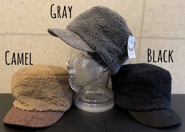 6307313■0a1w 3色展開 ボア キャスケット ファー ワークキャップ スエード トレンド 秋 冬 サイズ調整 レディース メンズ 男女兼用 防寒のサムネイル