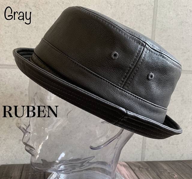 0a3wXq 3FWJ@Ruben [x U[ |[NpC nbg GRU[ Vv i I[V[Y jp ECO LEATHER PORKPIE HAT