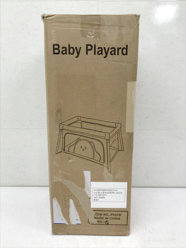 D9234YO ◆1130_2凹【アウトレット品】ベビーベッド プレイヤード サークル CHOZAN P057B マットレス付き 折りたたみ未使用 ベビー用品 2