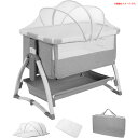 D5366YO ◆0430_2凹【アウトレット品】ベビーベッド ベビーラック ゆりかご Thinkmax 折りたたみ キャスター付き未使用 ベビー寝具