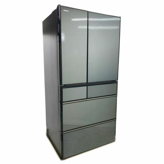 D8859YO ■1015【ほぼ未使用】冷凍冷蔵庫 735L 6ドア フレンチドア 日立 R-WXC74W(X) 25年製 クリスタルミラー家電【中古】