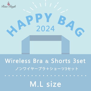 【予約商品12月31日お届け】【福袋】リサマリ 2024年 HAPPY BAG ノンワイヤーブラ+ショーツ3セット（M・Lサイズ）Risa Magli Risamagli レディース 福袋 下着 レディース　ブラ ソフトブラ ショーツ 上下セット 2024 ※返品交換不可