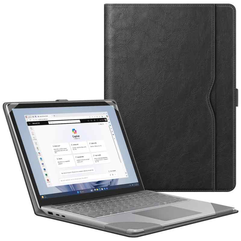 Fintie for Surface Laptop 6/5/4/3 ケース 保護カバー 15インチ PU合成皮 ポケット付き 耐衝撃性 傷防止 おしゃれ (モデル番号1872/1873/1953/1979)
