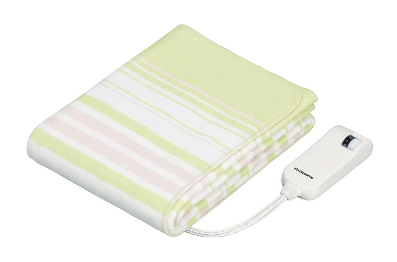 パナソニック 電気しき毛布 シングル 丸洗い可 室温センサー付 グリーン