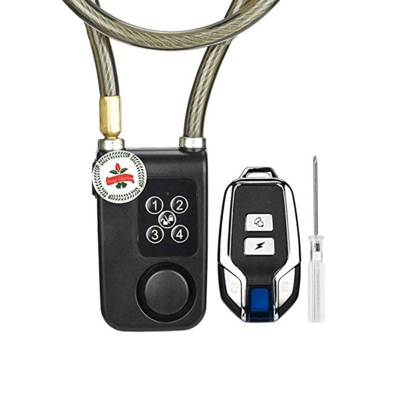 アラームバイクロック Bewinner ワイヤレス アラームロック 安全ロック バイク オートバイ用 コードス..