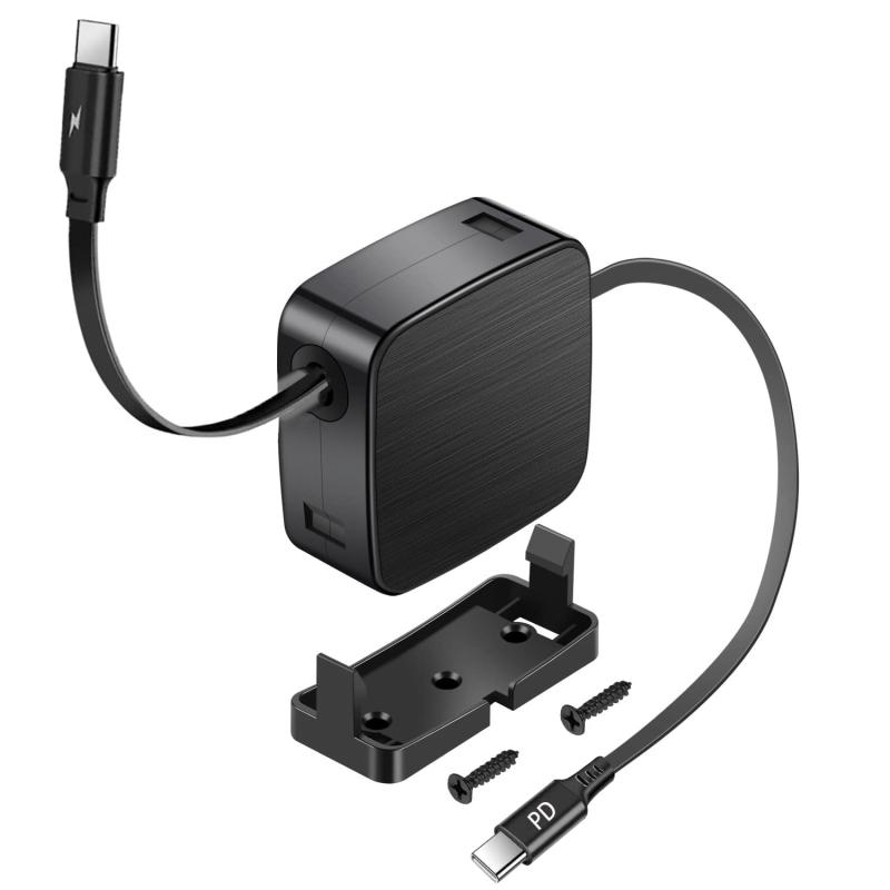 新登場スタンド式片側引き 160cm USBC TYPEC 巻き取り式充電ケーブル 3A急速充電&データ転送