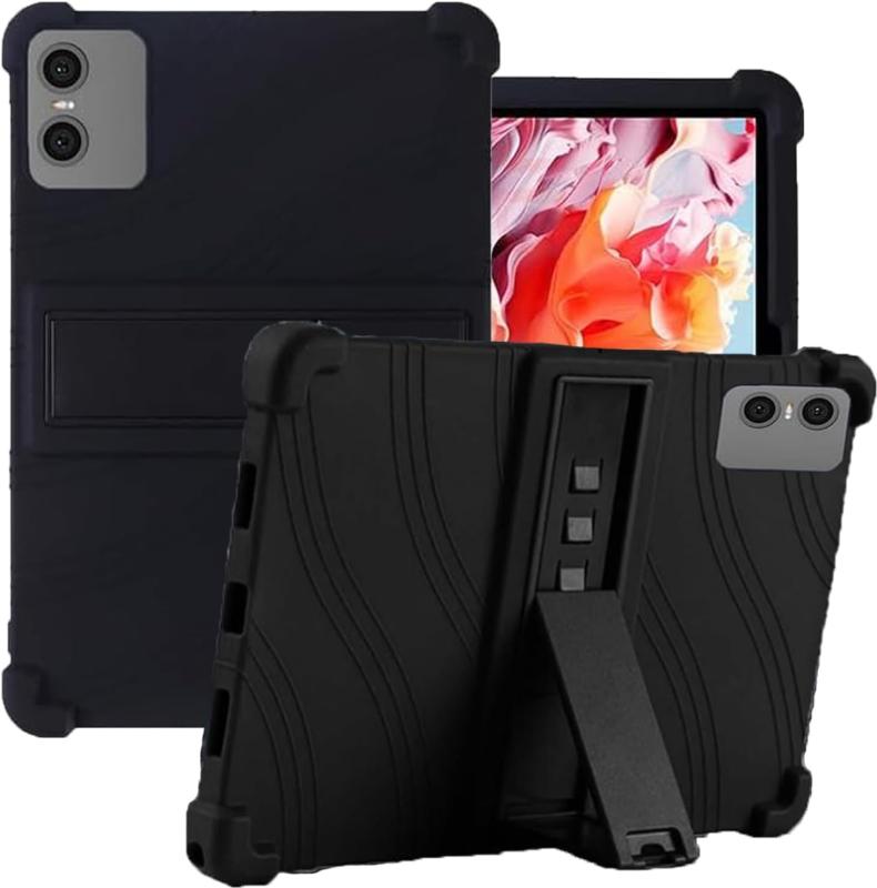 For ODEA A10 ケース 保護ケース【BAOLINTX】スタンド機能付き 耐衝撃性 超軽量 防水 耐汚れ ソフト シリコン ケース 防滑 脱着簡単なシリコン保護カバー ODEA A10 タブレット カバー（ブラック）