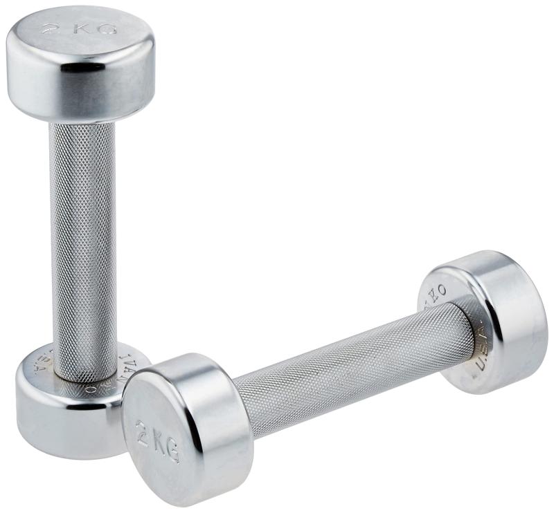 IVANKO(イヴァンコ) クロームダンベル グリップ回転式 メタリック クローム仕上げ ダンベル 2kg/3kg/4kg/5kg/8kg/9kg/10kg/12kg 2個セット