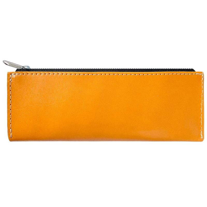 [leo&amp;aoi] ペンケース 本革 栃木レザー 薄型 コンパクト スリム 筆箱 ペン入れ 筆入れ シンプル ステーショナリー 革 牛革 栃木 レザー YKKファスナー 使用 こだわり親父